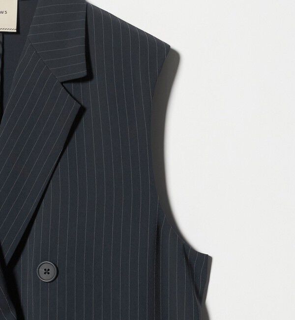 UNITED ARROWS「Drapy ピンストライプ テーラード ミドル ベスト」|ベスト・ジレ|