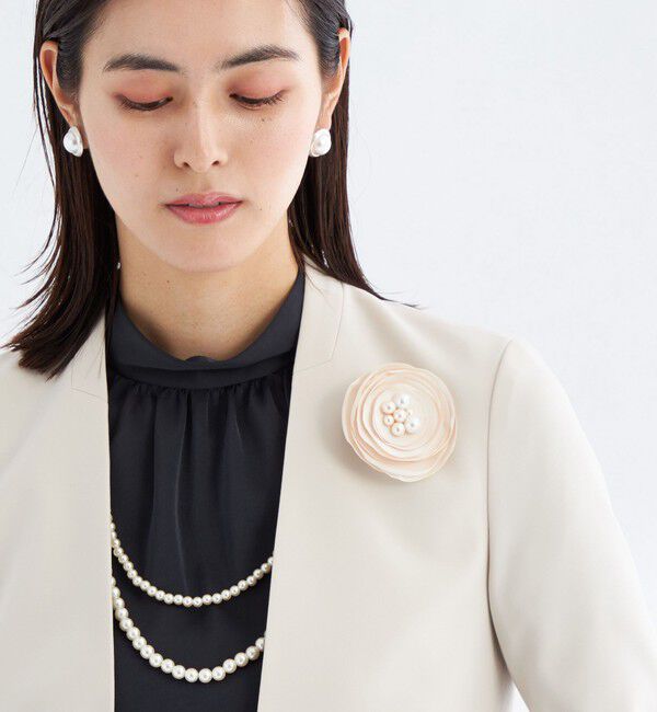 UNITED ARROWS green label relaxing「フラットフラワー コサージュ」|ブローチ・コサージュ|