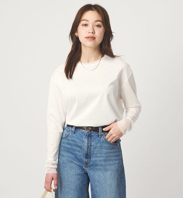 UNITED ARROWS green label relaxing「ソデ チュール プルオーバー カットソー」|Tシャツ・カットソー|