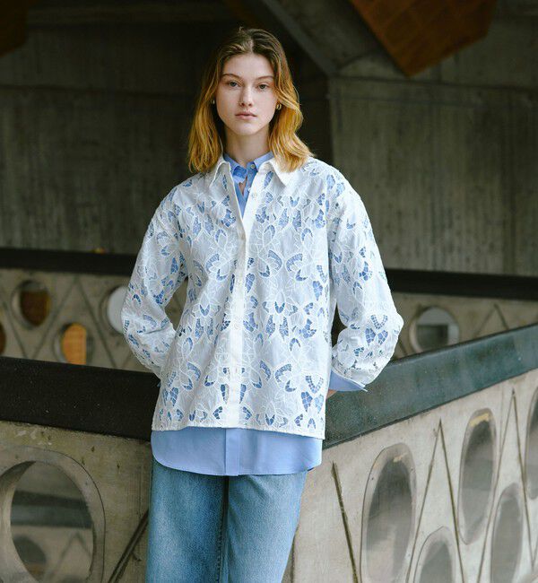 UNITED ARROWS green label relaxing「レース シャツ」|シャツ・ブラウス|