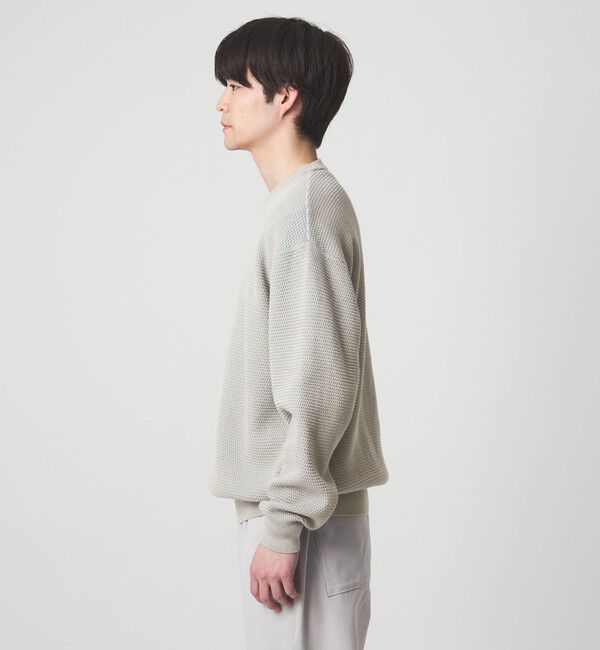 UNITED ARROWS green label relaxing「コットン リバー カノコ クルーネック ニット」|ニット・セーター|