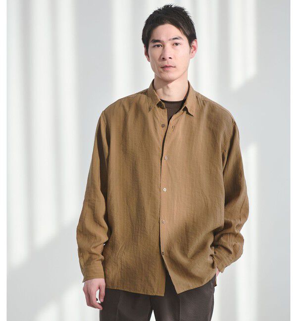 UNITED ARROWS green label relaxing「フィブリル ストライプ柄 長袖 ボックス シャツ」|シャツ・ブラウス|MOCA