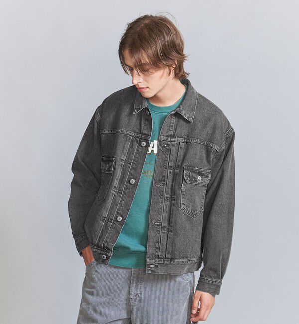 California General Store「＜CGS.＞ オーガニック コットン ブラック デニム HMD Gジャケット」|ブルゾン・スタジャン|