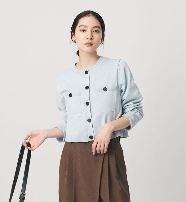 BEAUTY&YOUTH UNITED ARROWS「ポケット コンパクト カーディガン ウォッシャブル」|カーディガン|