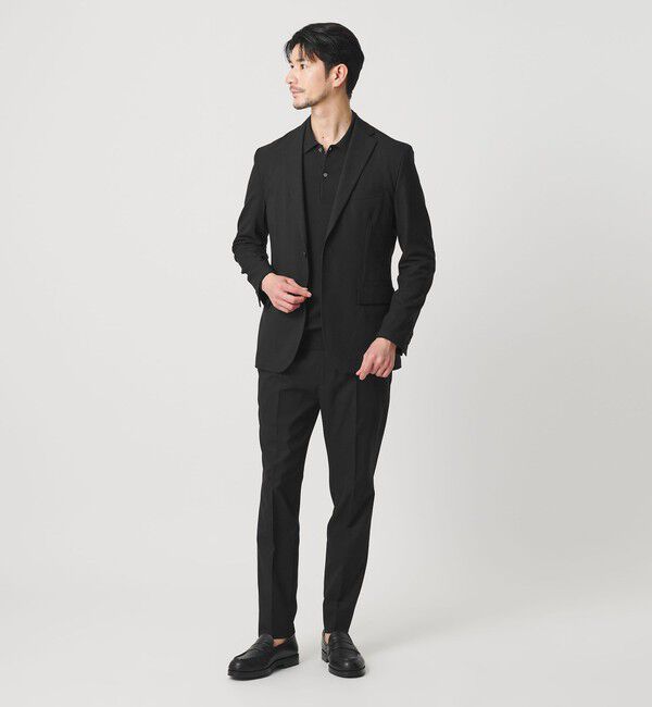 BEAUTY&YOUTH UNITED ARROWS「【WEB限定 WARDROBE SMART】ライト オックスフォード セットアップ/ジャケット＆イージーパンツ」|スーツ|BLACK