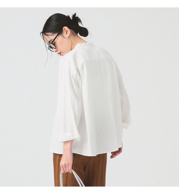 Ray BEAMS 「【別注】DANTON / ノーカラー シャツ」|シャツ・ブラウス|