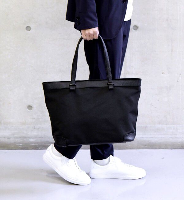 SHIPS「SHIPS: シュリンクレザー &times; ファブリック コンビ トートバッグ」|トートバッグ|