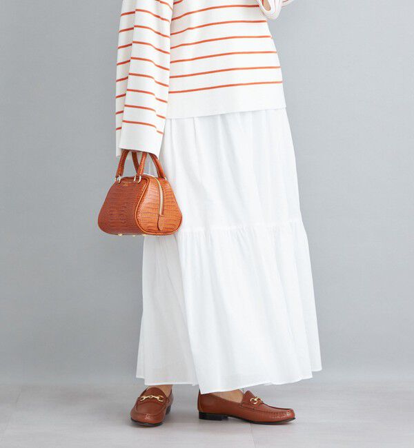 SHIPS for women「〈手洗い可能〉綿ドビー ティアード ギャザースカート◇」|スカート|