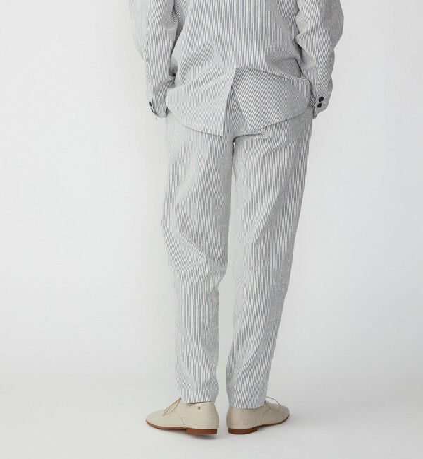 SHIPS「SHIPS:〈手洗い可能〉 サフィラン リネン シアサッカー パンツ (セットアップ対応)」|スラックス|