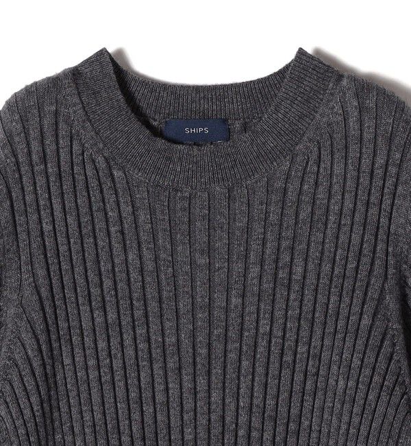 SHIPS for women「〈手洗い可能〉フレア 袖 ライン デザイン ニット ワンピース ◇」|ワンピース|