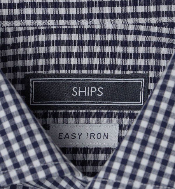 SHIPS「SHIPS: イージーアイロン ギンガムチェック ワイドカラー シャツ」|シャツ・ブラウス|