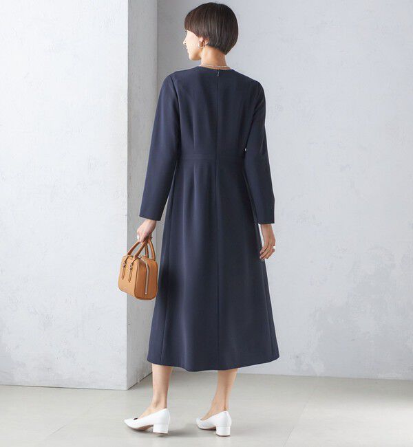 SHIPS for women「〈手洗い可能〉トリアセテート混 フロント タック ワンピース（セットアップ対応）」|ワンピース|