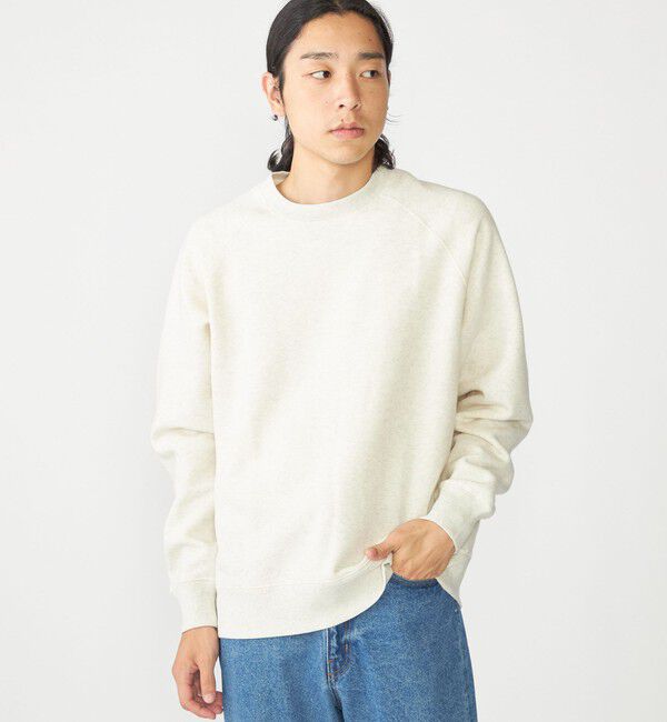 SHIPS「SHIPS: コットン ポリエステル ラグラン スリーブ クルーネック スウェット」|スウェット・ジャージ|ナチュラル