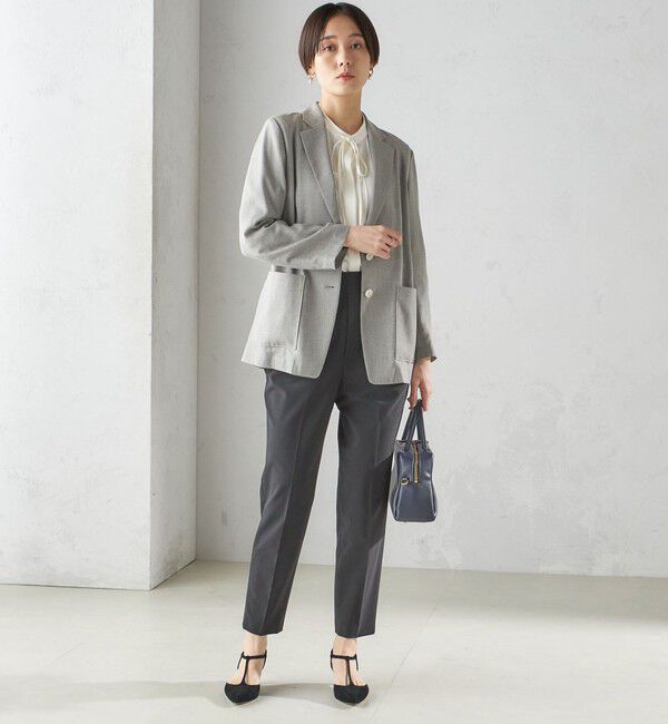 SHIPS for women「〈接触冷感/手洗い可能〉トリアセテート混 シングル 2ボタン ジャケット」|テーラードジャケット|