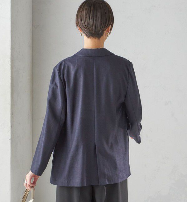 SHIPS for women「〈接触冷感/手洗い可能〉トリアセテート混 シングル 2ボタン ジャケット」|テーラードジャケット|