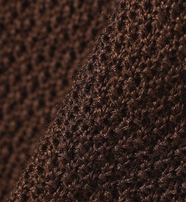 quaranciel「quaranciel:〈手洗い可能〉ラミー ミックス Vネック ノースリーブ シアー ニット」|ニット・セーター|