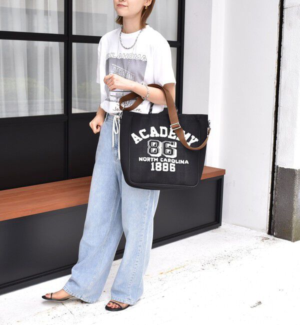 SHIPS for women「カレッジ レオパード ジャカード A4 バッグ」|ショルダー・メッセンジャー|