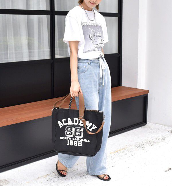 SHIPS for women「カレッジ レオパード ジャカード A4 バッグ」|ショルダー・メッセンジャー|