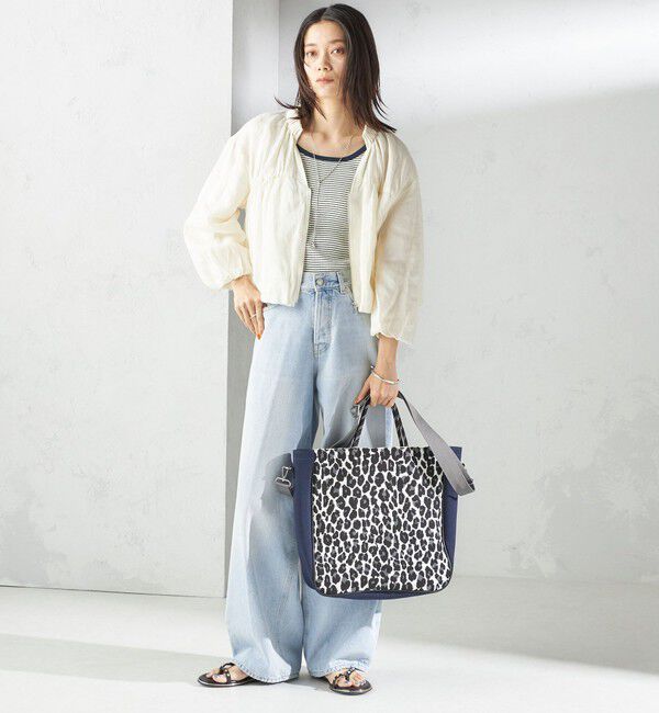 SHIPS for women「カレッジ レオパード ジャカード A4 バッグ」|ショルダー・メッセンジャー|