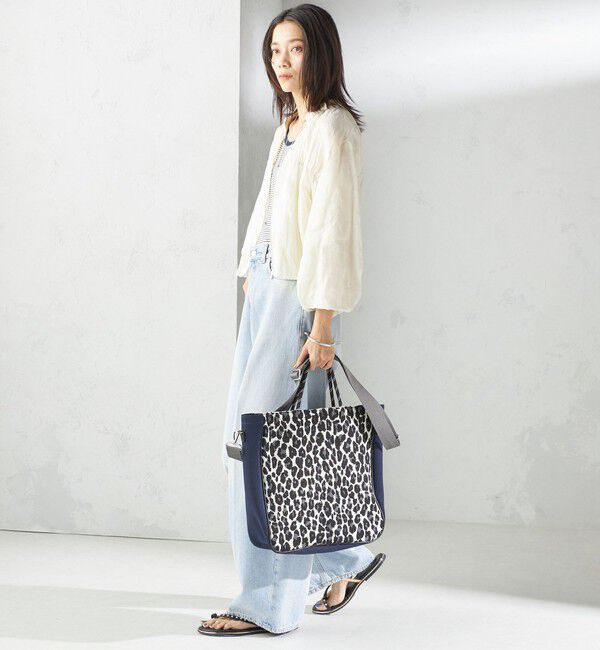 SHIPS for women「カレッジ レオパード ジャカード A4 バッグ」|ショルダー・メッセンジャー|