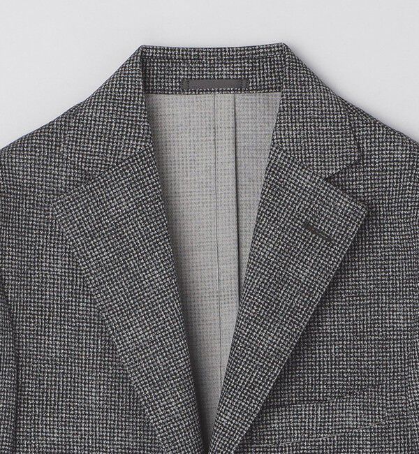 SHIPS「SHIPS: ジャージー ハウンドトゥース プリント ライト ジャケット」|テーラードジャケット|