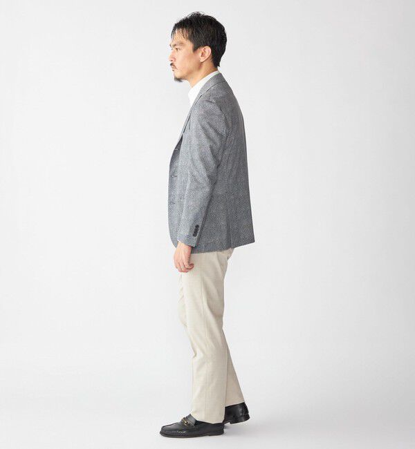 SHIPS「SHIPS: ジャージー ハウンドトゥース プリント ライト ジャケット」|テーラードジャケット|