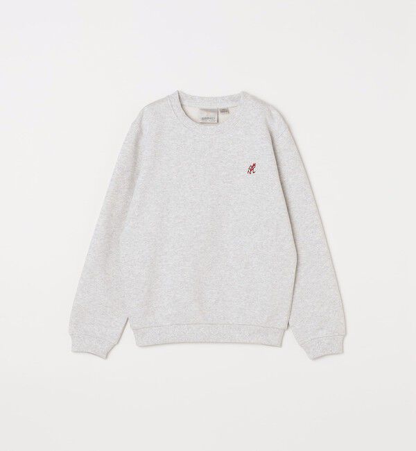 SHIPS any「GRAMiCCi: ワンポイント ロゴ 刺繍 クルーネック スウェット(140~150cm)<KIDS>」|スウェット・ジャージ|グレー