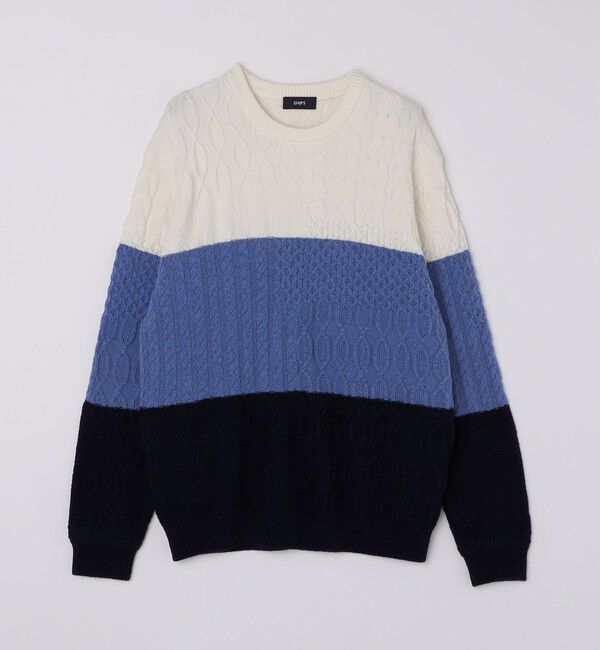 SHIPS「SHIPS: 〈手洗い可能〉コットン ウール アラン プルオーバー ニット」|ニット・セーター|