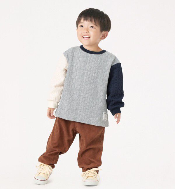 SHIPS Colors 「SHIPS Colors:80～130cm /〈洗濯機可能〉キルティング ケーブル トップス」|Tシャツ・カットソー|