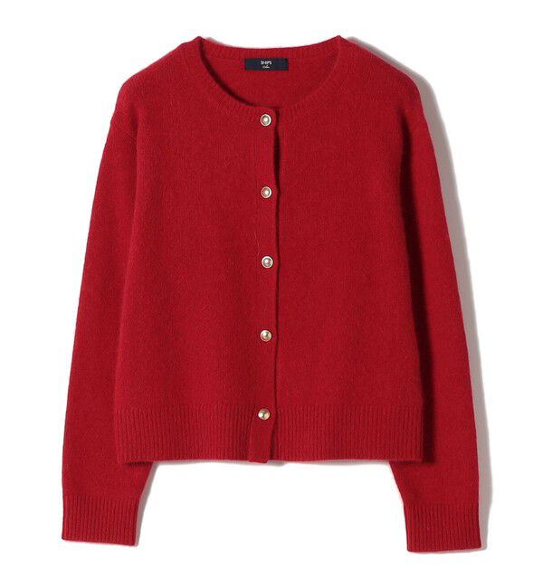 SHIPS Colors 「SHIPS Colors:フォックス アンゴラ クルーネック カーディガン◇」|カーディガン|レッド