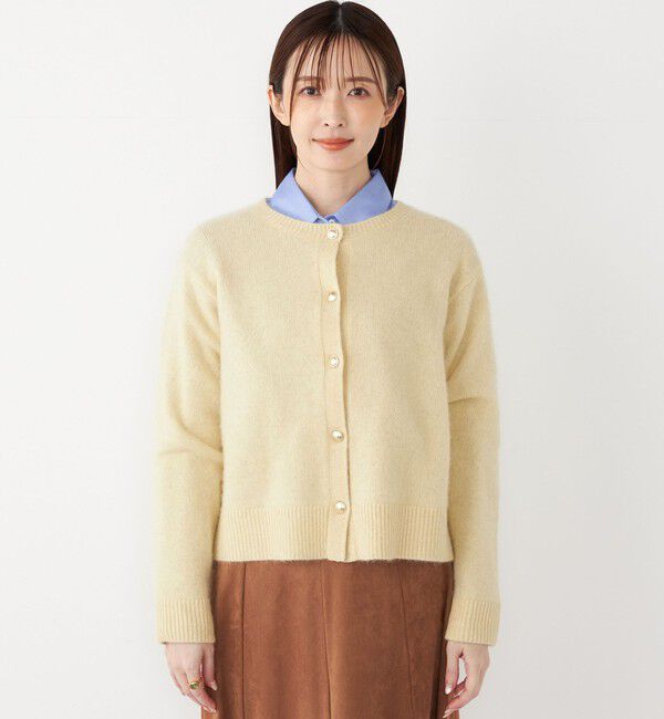 SHIPS Colors 「SHIPS Colors:フォックス アンゴラ クルーネック カーディガン◇」|カーディガン|