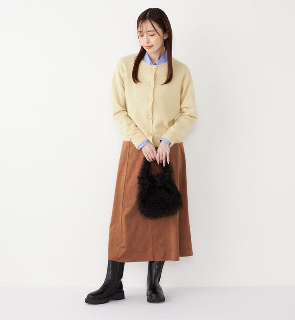 SHIPS Colors 「SHIPS Colors:フォックス アンゴラ クルーネック カーディガン◇」|カーディガン|