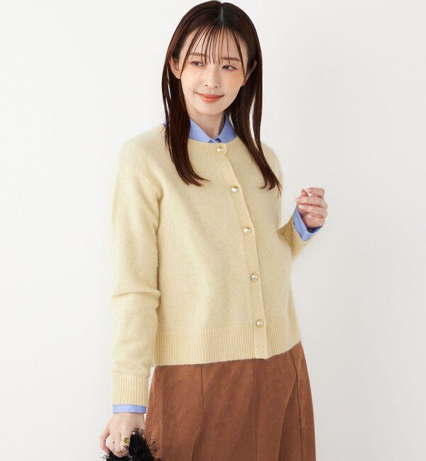 SHIPS Colors 「SHIPS Colors:フォックス アンゴラ クルーネック カーディガン◇」|カーディガン|