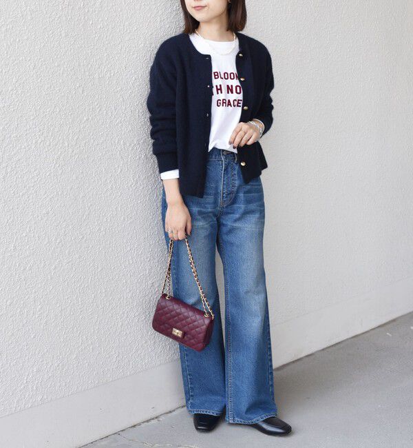 SHIPS Colors 「SHIPS Colors:フォックス アンゴラ クルーネック カーディガン◇」|カーディガン|