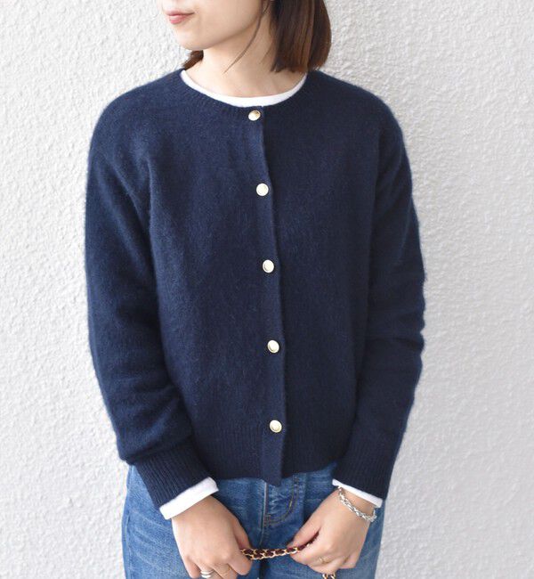 SHIPS Colors 「SHIPS Colors:フォックス アンゴラ クルーネック カーディガン◇」|カーディガン|