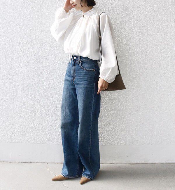 SHIPS for women「〈手洗い可能〉シアー タンブラー リボン デザイン 長袖 ブラウス」|シャツ・ブラウス|