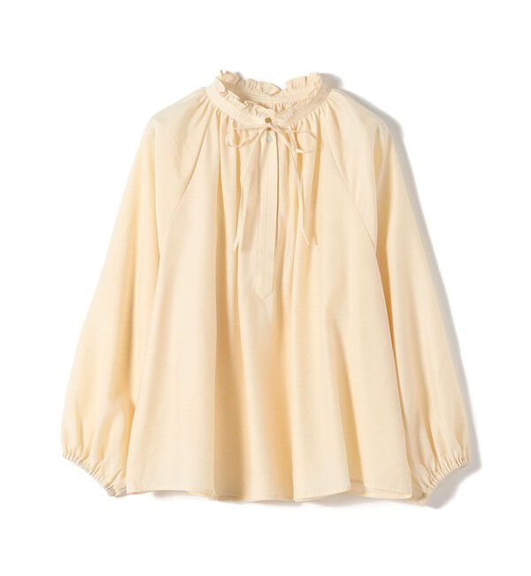 SHIPS for women「〈手洗い可能〉シアー タンブラー リボン デザイン 長袖 ブラウス」|シャツ・ブラウス|