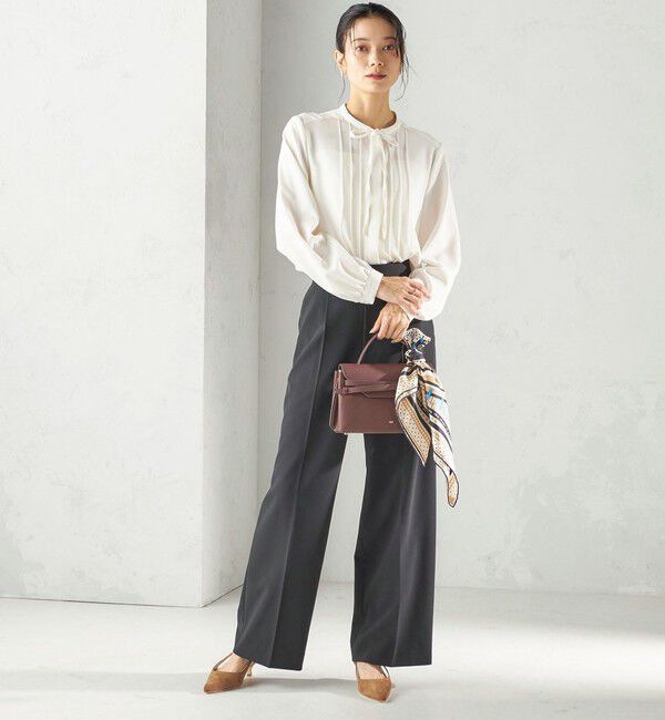 SHIPS for women「〈洗濯機可能〉無地 / プリント ピンタック ブラウス（セレモニー対応可）」|シャツ・ブラウス|