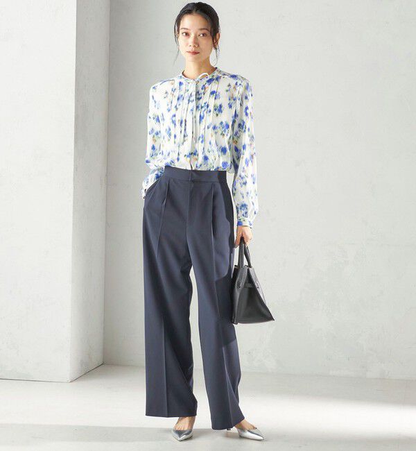 SHIPS for women「〈洗濯機可能〉無地 / プリント ピンタック ブラウス（セレモニー対応可）」|シャツ・ブラウス|