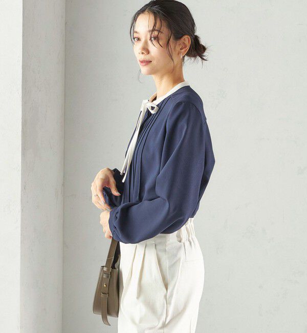 SHIPS for women「〈洗濯機可能〉無地 / プリント ピンタック ブラウス（セレモニー対応可）」|シャツ・ブラウス|