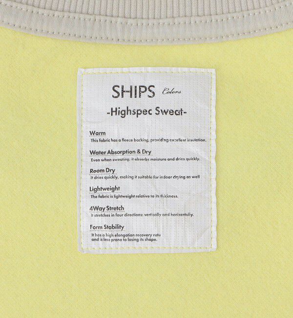 SHIPS Colors 「SHIPS Colors:ワンポイント刺繍 ハイスペック スウェット◇」|スウェット・ジャージ|