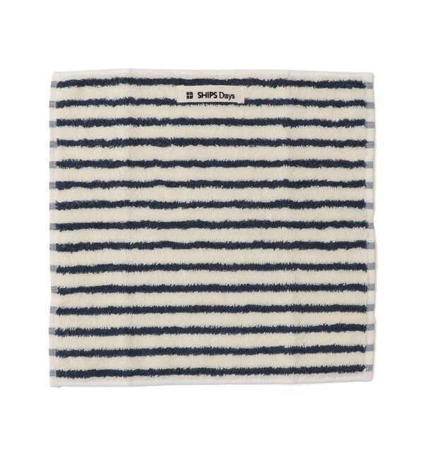 SHIPS Days「SHIPS Days:ボーダー ハンド タオル」|ハンカチ|ネイビー