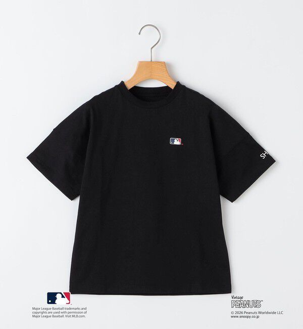 SHIPS KIDS「SHIPS KIDS:130～170cm / PEANUTS&times;MLB プリント Tシャツ」|Tシャツ・カットソー|ブラック