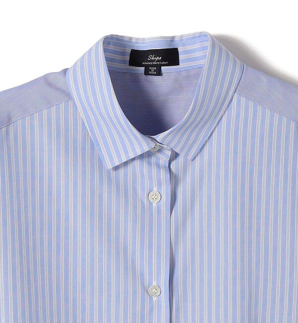 SHIPS for women「SHIPS Primary Navy Label:クレイジー ストライプ ビッグ シャツ」|シャツ・ブラウス|
