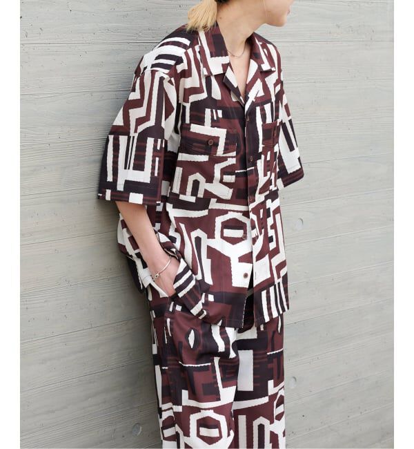 OUTDOOR PRODUCTS Usual Things「≪予約≫RAGモチーフプリントオープンカラーシャツ」|シャツ・ブラウス|