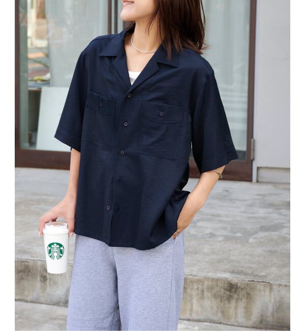 OUTDOOR PRODUCTS Usual Things「≪予約≫ヴィンテージタンブラーサテンオープンカラーシャツ」|シャツ・ブラウス|