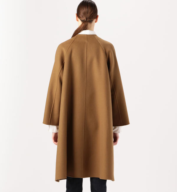 TOMORROWLAND collection「プレミアムカシミヤリバー ノーカラーAラインコート」|ノーカラーコート|