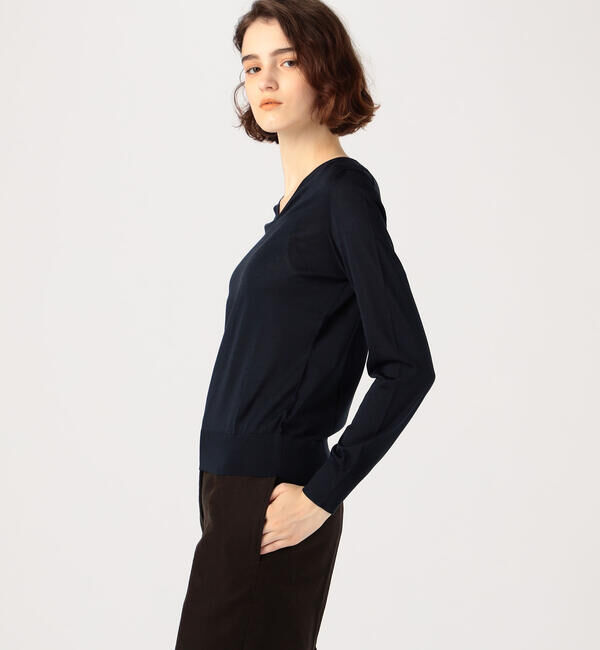 DES PRES「シルク Vネックプルオーバー」|ニット・セーター|