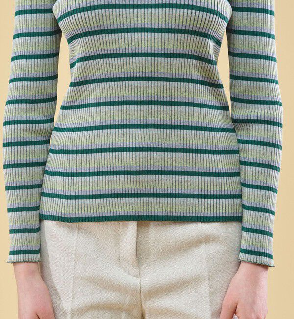 DES PRES「コットンアセテートリブ クルーネックプルオーバー」|ニット・セーター|