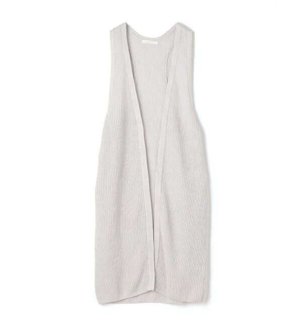 GALERIE VIE「リネンフルカーディガン ロングジレ」|ニット・セーター|13 ライトグレー